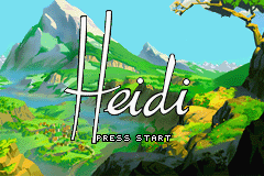 Heidi: The Game title screen for GameBoy Advance